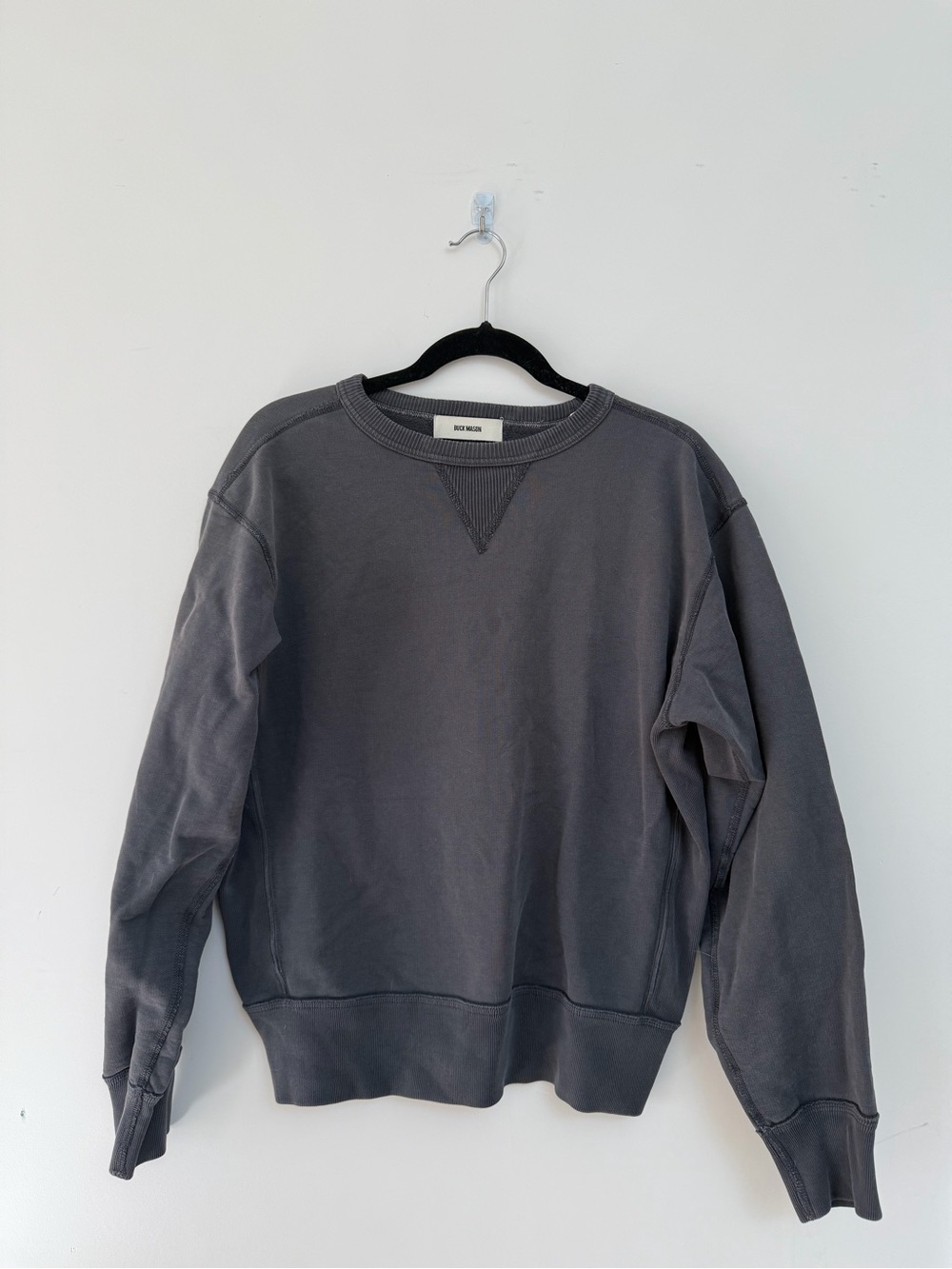 Buck Mason Men's Crewneck Sweatshirt - Charcoal